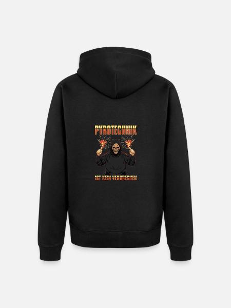 Pyrotechnik ist kein Verbrechen - Unisex Premium Bio Zip Hoodie - Schwarz
