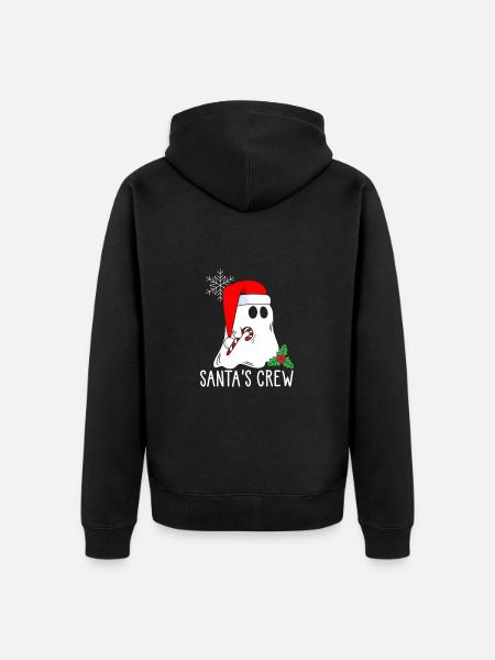 Weihnachtsmann Crew Geist Weihnachtskostüm - Unisex Premium Bio Zip Hoodie - Schwarz