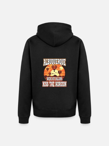 Albuquerque Ballon New Mexico Heißluftballon - Unisex Premium Bio Zip Hoodie - Schwarz