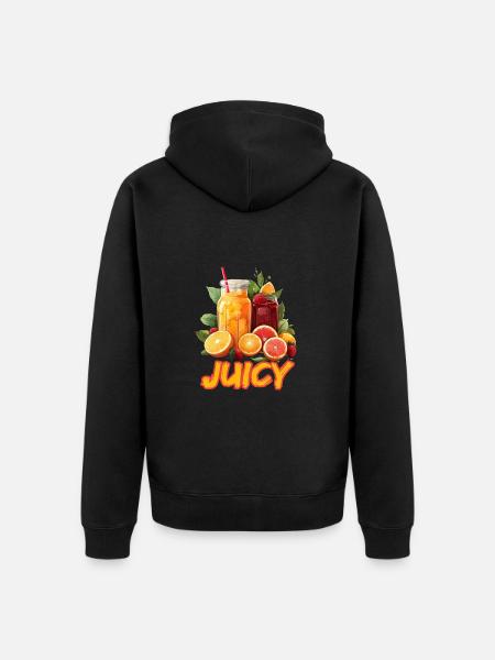 Frische Zitrusfrüchte Saftige Sommerfrüchte - Unisex Premium Bio Zip Hoodie - Schwarz