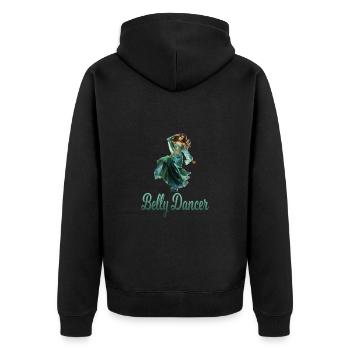 Bauchtanz Bauchtänzerin Bauchtanzkurse - Unisex Premium Bio Zip Hoodie - Schwarz - Hinten - Nico (187cm)