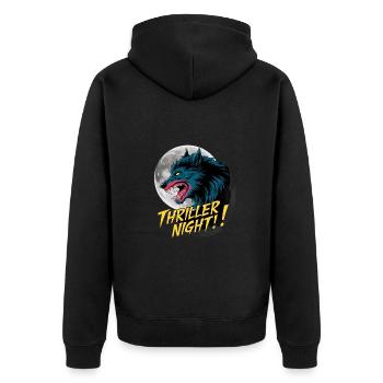 Werwolf für einen Werwolf Fan - Unisex Premium Bio Zip Hoodie - Schwarz - Hinten - Nico (187cm)