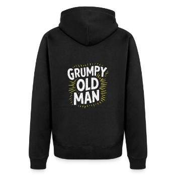 Méchant vieil homme drôle disant - Veste à capuche bio Premium Unisexe - noir - Dos - Nico (187cm)