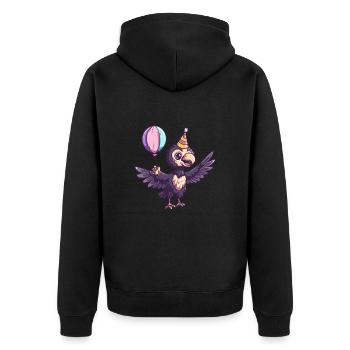 Harpy Bird Birthday Baby - Unisex Premium Organic Zip Hoodie - black - Back - Nico (187cm)