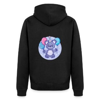Koala Anniversaire Bébé - Veste à capuche bio Premium Unisexe - noir - Dos - Nico (187cm)