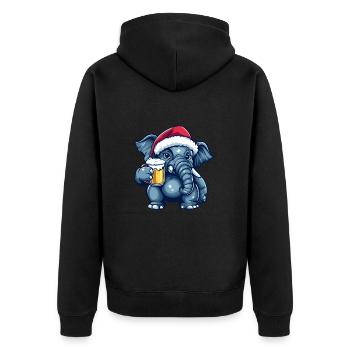 Mammut Bière Noël Noël - Veste à capuche bio Premium Unisexe - noir - Dos - Nico (187cm)
