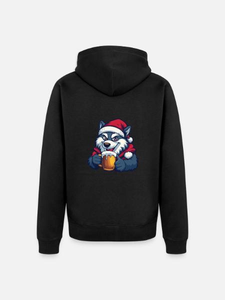 Bière Wolf Noël Noël - Veste à capuche bio Premium Unisexe - noir
