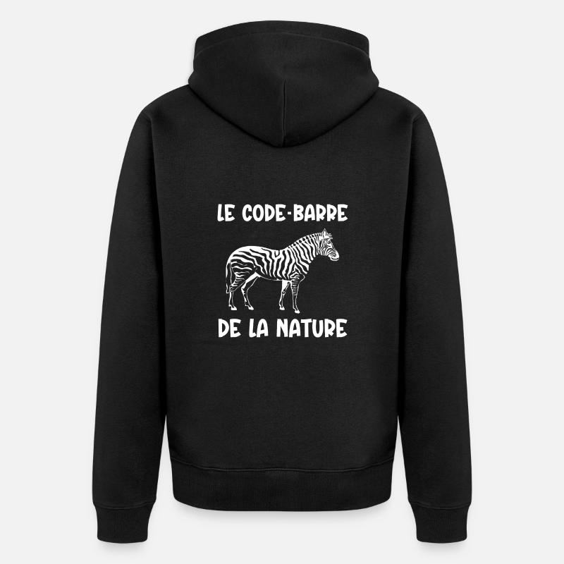 code-barre de la nature - Veste à capuche bio Premium Unisexe - noir