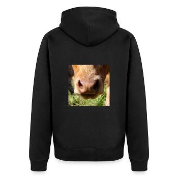 Vache vache vache vache nez Cow Vache - Veste à capuche bio Premium Unisexe - noir - Dos - Nico (187cm)