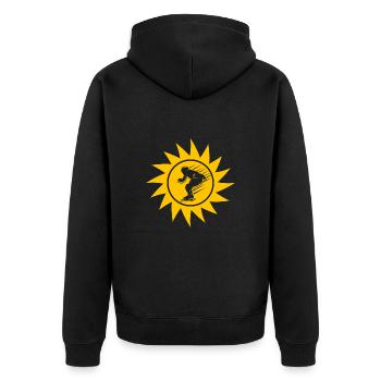 shorttrack eisschnelllauf schlittschuh - Unisex Premium Bio Zip Hoodie - Schwarz - Hinten - Nico (187cm)