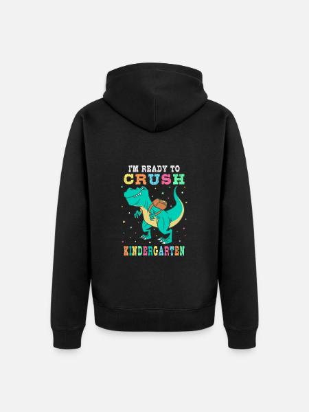 Ready to crush kindergarten - Unisex Premium Organic Zip Hoodie - black