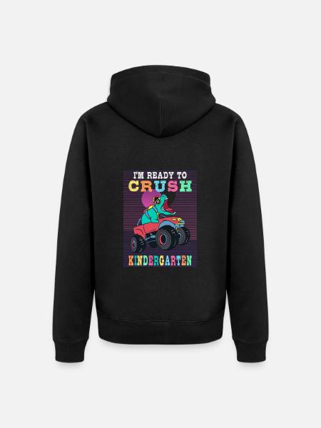 Ready for kindergarten - Unisex Premium Organic Zip Hoodie - black