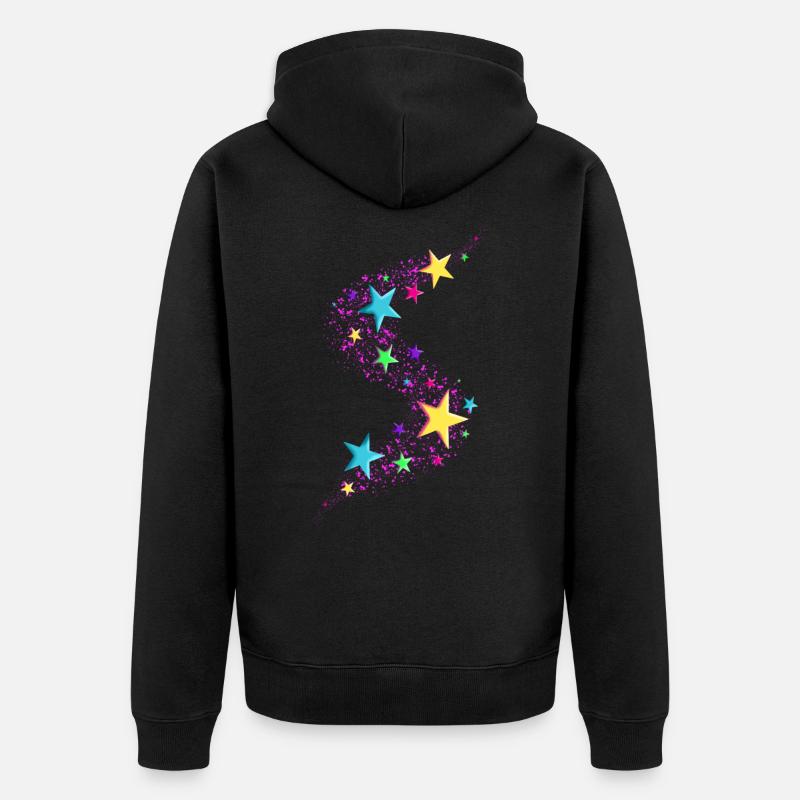 Étoile - Couleurs - Veste à capuche bio Premium Unisexe - noir