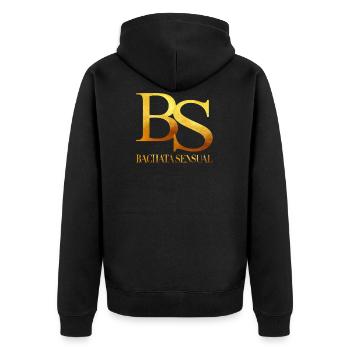 Bachata sensuelle - Bachata danse shirt - Veste à capuche bio Premium Unisexe - noir - Dos - Nico (187cm)