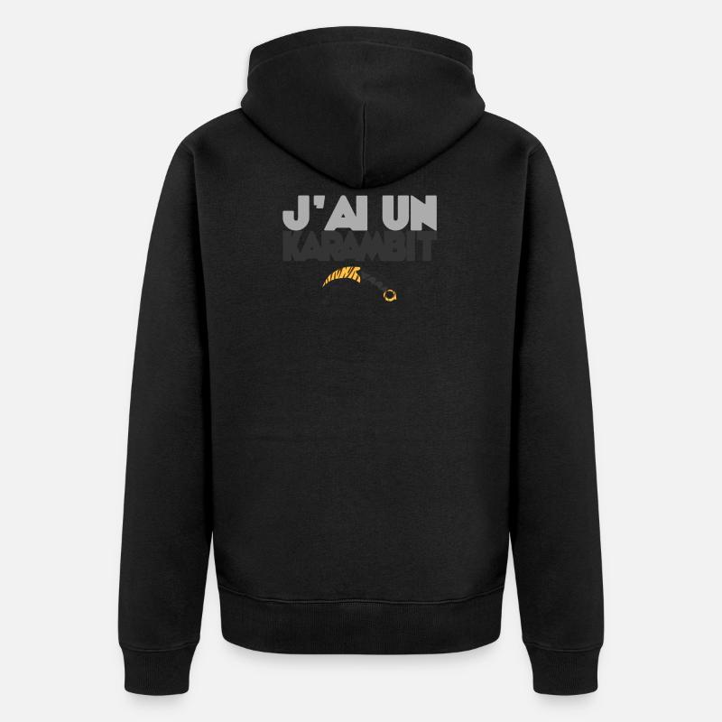 J'ai un karambit - Veste à capuche bio Premium Unisexe - noir