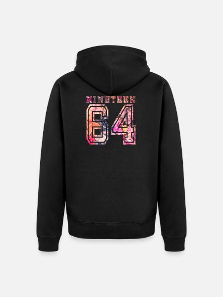 NINETEEN 1964 B - Unisex Premium Organic Zip Hoodie - black
