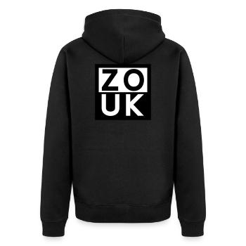 ZOUK -Zouk Dance Fashion - Unisex Premium Organic Zip Hoodie - black - Back - Nico (187cm)