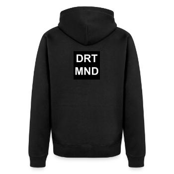Dortmund - Unisex Premium Bio Zip Hoodie - Schwarz - Hinten - Nico (187cm)