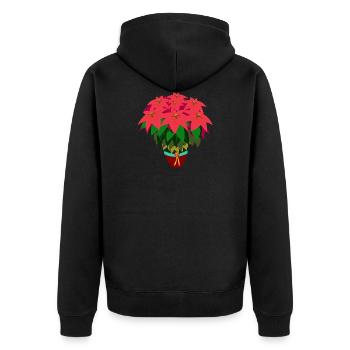 Blumenstrauß - Unisex Premium Bio Zip Hoodie - Schwarz - Hinten - Nico (187cm)