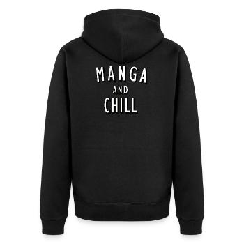Manga et Chill - Veste à capuche bio Premium Unisexe - noir - Dos - Nico (187cm)