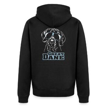 frais GREAT DANE - Veste à capuche bio Premium Unisexe - noir - Dos - Nico (187cm)