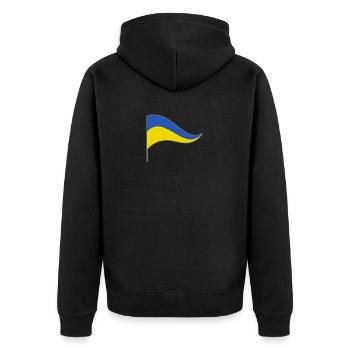 Ukraine. Drapeau drapeaux drapeau pays drapeau - Veste à capuche bio Premium Unisexe - noir - Dos - Nico (187cm)
