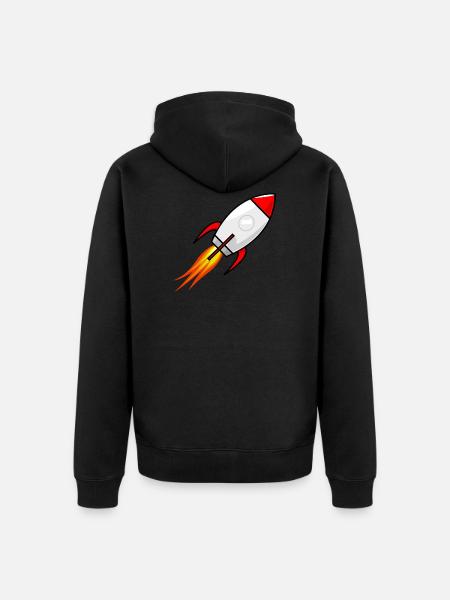 Rocket Red - Veste à capuche bio Premium Unisexe - noir