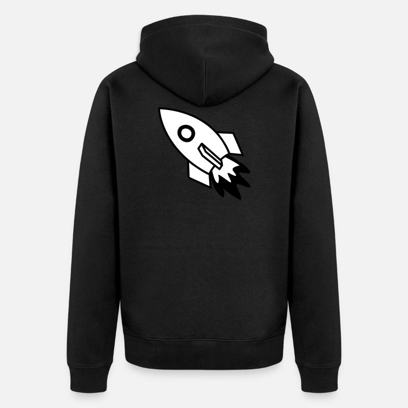 fusée - Veste à capuche bio Premium Unisexe - noir