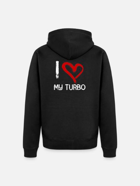 J'aime mon turbo - Veste à capuche bio Premium Unisexe - noir