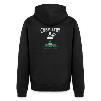 professeur de chimie client vagin laboratoire chimique - Veste à capuche bio Premium Unisexe - noir - Dos - Nico (187cm)