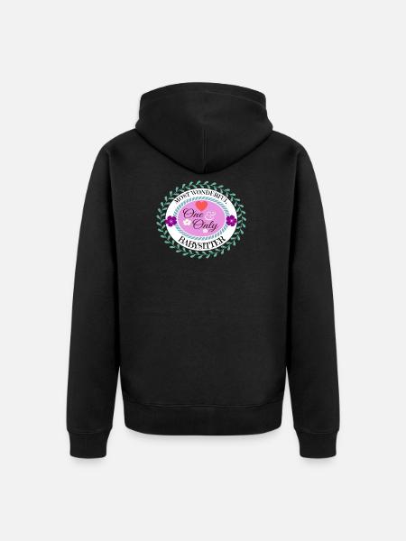 Baby Kid Child Mom: most wonderful babysitter - Unisex Premium Organic Zip Hoodie - black