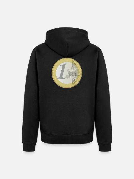 Euro - Unisex Premium Organic Zip Hoodie - black