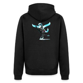 Huion OC Caractère - Veste à capuche bio Premium Unisexe - noir - Dos - Nico (187cm)