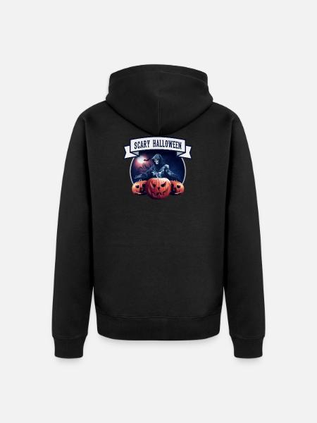 Halloween - Unisex Premium Organic Zip Hoodie - black