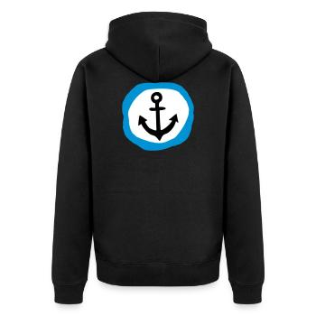 Cadeau d'ancrage du marin de la maison - Veste à capuche bio Premium Unisexe - noir - Dos - Nico (187cm)