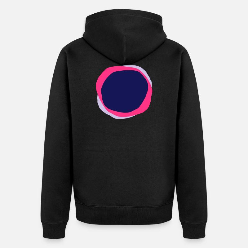 cercles psychédéliques - Veste à capuche bio Premium Unisexe - noir