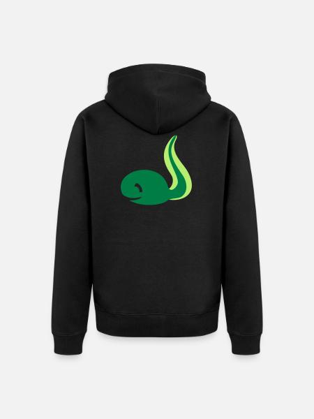 Frog tadpole - Unisex Premium Organic Zip Hoodie - black