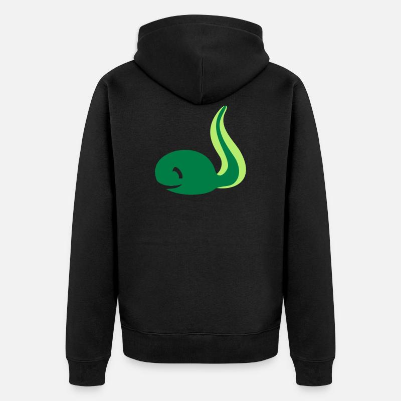 Frosch Kaulquappe - Unisex Premium Bio Zip Hoodie - Schwarz