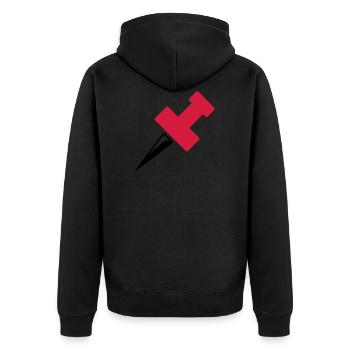 Pin ou Pinnadel - Veste à capuche bio Premium Unisexe - noir - Dos - Nico (187cm)