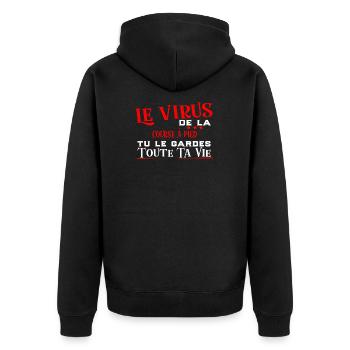 Course à pied Virus cadeau sport - Veste à capuche bio Premium Unisexe - noir - Dos - Nico (187cm)