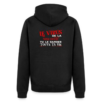 Danse country Virus cadeau sport - Veste à capuche bio Premium Unisexe - noir - Dos - Nico (187cm)