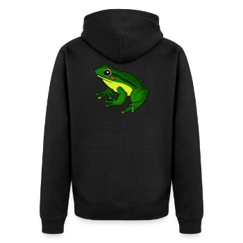 grenouille - Veste à capuche bio Premium Unisexe - noir - Dos - Nico (187cm)