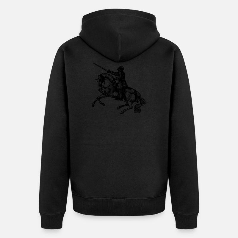 chevalier - Veste à capuche bio Premium Unisexe - noir