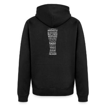 Bière, bière artisanale - Veste à capuche bio Premium Unisexe - noir - Dos - Nico (187cm)