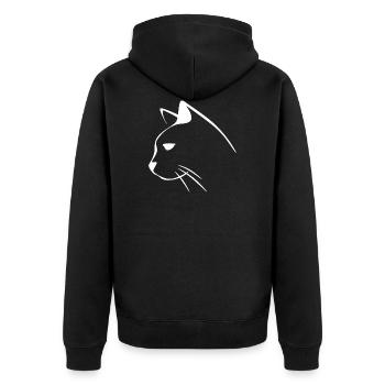 Poussins chat chats chat chats - Veste à capuche bio Premium Unisexe - noir - Dos - Nico (187cm)