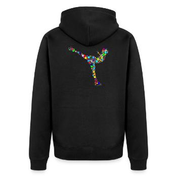 patinage sur patins à glace patins courir skating5 - Veste à capuche bio Premium Unisexe - noir - Dos - Nico (187cm)