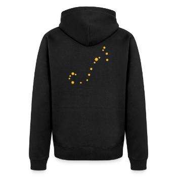 Star sign Scorpio Zodiac Night Star Starlight - Unisex Premium Organic Zip Hoodie - black - Back - Nico (187cm)