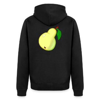PEAR - PEAR sont sacrément GEIL - Veste à capuche bio Premium Unisexe - noir - Dos - Nico (187cm)