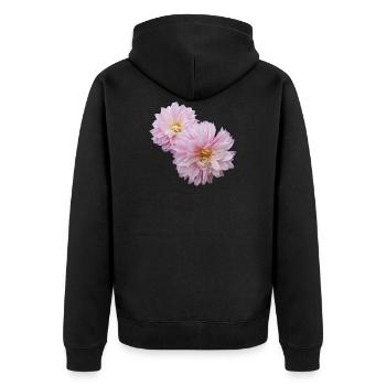flowers lilies tulips orchids sunflower dahlia ger - Unisex Premium Bio Zip Hoodie - Schwarz - Hinten - Nico (187cm)