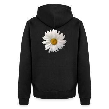 flowers lilies tulips orchids sunflower dahlia ger - Unisex Premium Organic Zip Hoodie - black - Back - Nico (187cm)